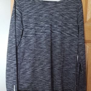 Zyia Large Split Back long sleeve T Charcole